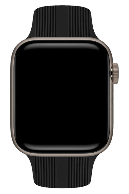 Apple Watch Uyumlu Silikon Line Loop Kordon Raven