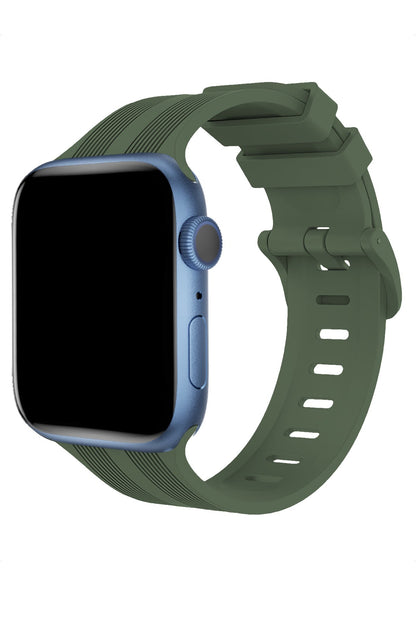 Apple Watch Uyumlu Silikon Line Loop Kordon Reseda
