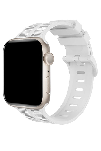 Apple Watch Uyumlu Silikon Line Loop Kordon Snow