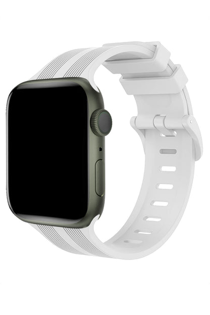 Apple Watch Uyumlu Silikon Line Loop Kordon Snow