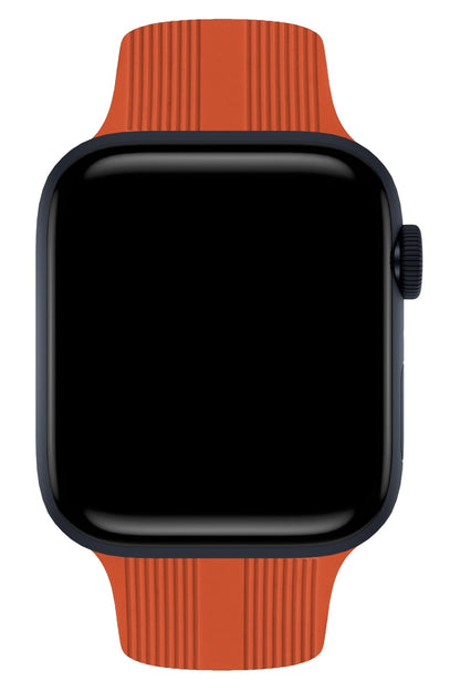 Apple Watch Uyumlu Silikon Line Loop Kordon Tangelo