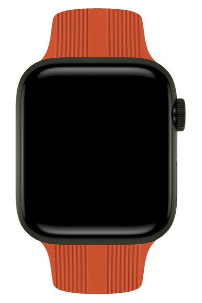Apple Watch Uyumlu Silikon Line Loop Kordon Tangelo