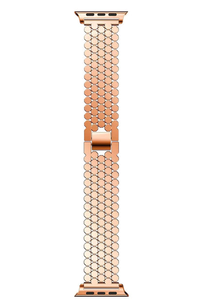 Apple Watch Uyumlu Simetro Loop Çelik Kordon Rose Gold