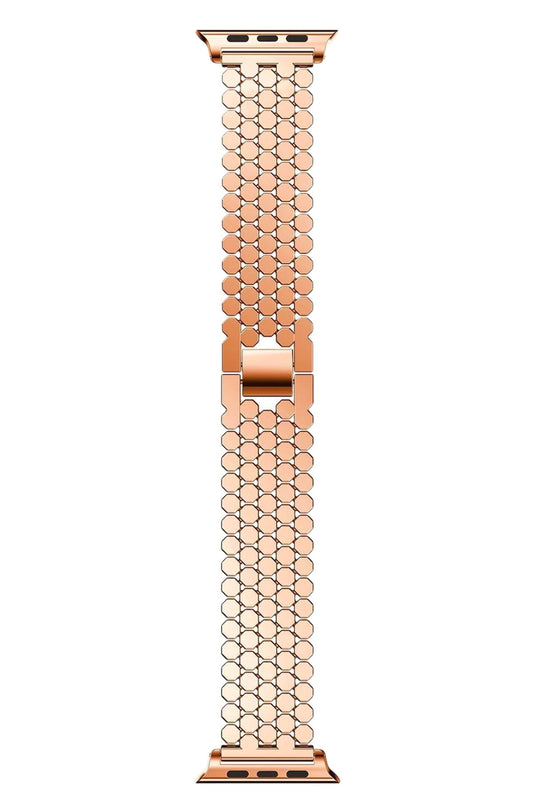 Apple Watch Uyumlu Simetro Loop Çelik Kordon Rose Gold