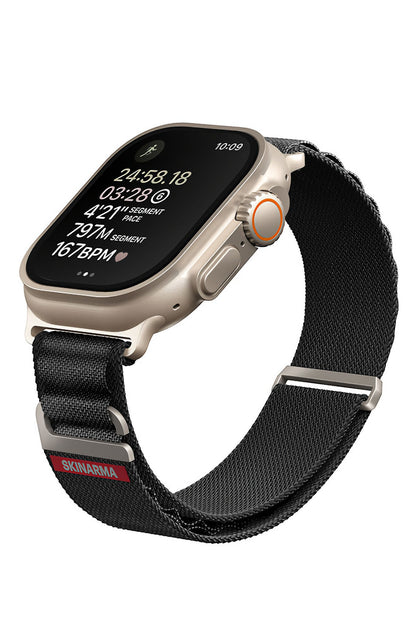 Apple Watch Uyumlu SkinArma Kobu Örme Kordon Siyah