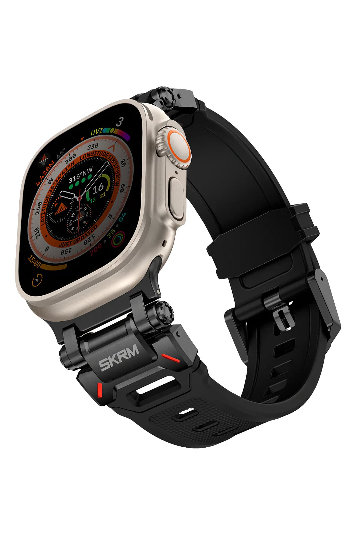Apple Watch Uyumlu SkinArma Titon Silikon Kordon Siyah