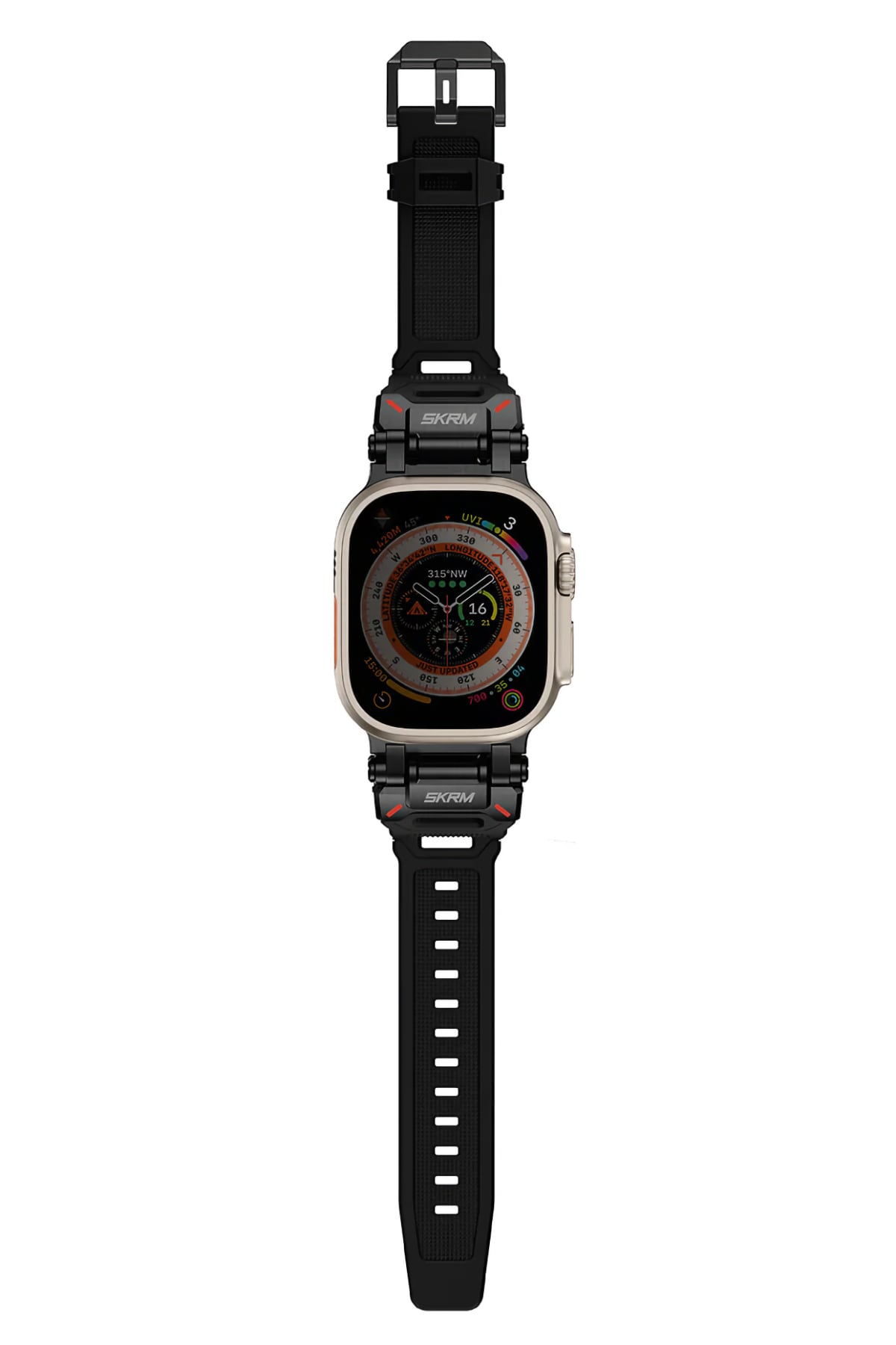 Apple Watch Uyumlu SkinArma Titon Silikon Kordon Siyah