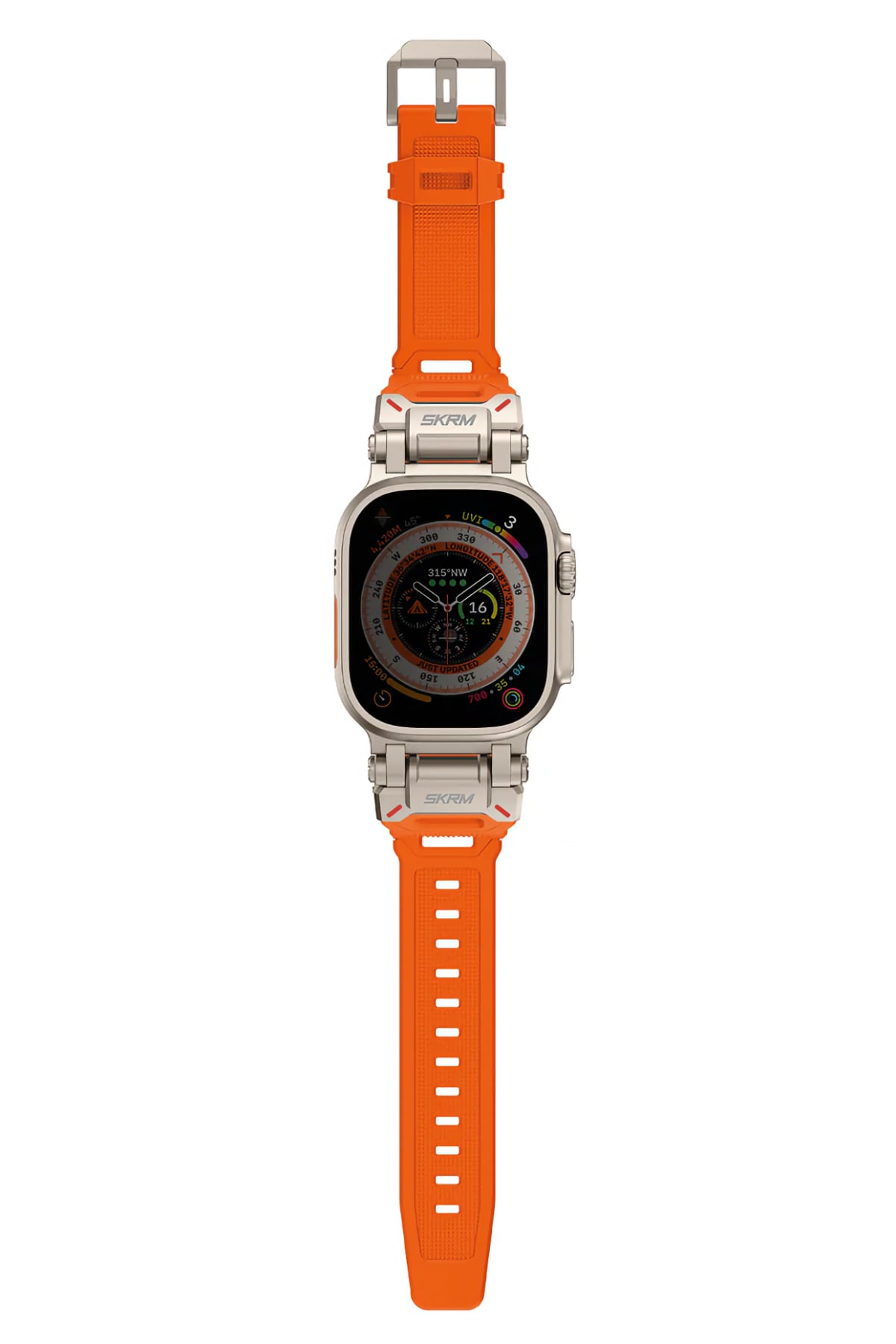 Apple Watch Uyumlu SkinArma Titon Silikon Kordon Turuncu