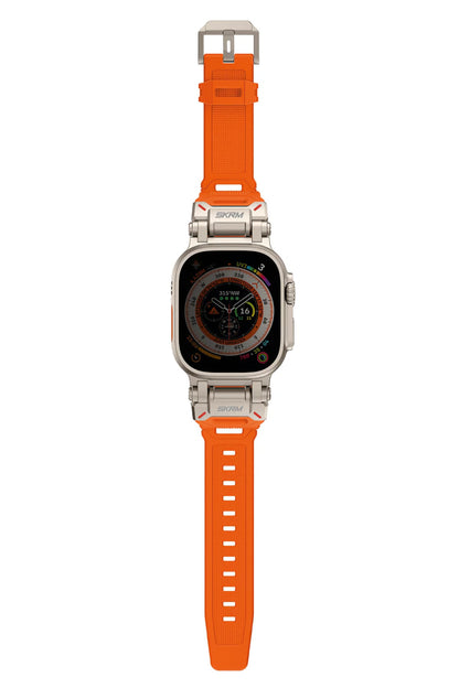 Apple Watch Uyumlu SkinArma Titon Silikon Kordon Turuncu