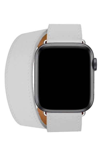 Apple Watch Uyumlu Spiralis Deri Kordon Snow
