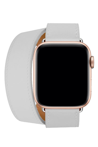 Apple Watch Uyumlu Spiralis Deri Kordon Snow
