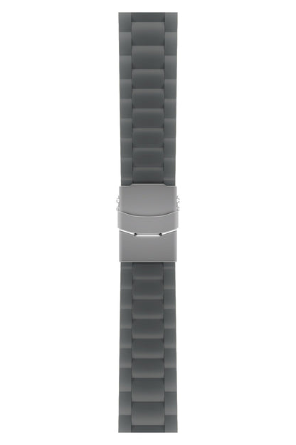 Apple Watch Uyumlu Soft Buckle Silikon Kordon Carbon Gray