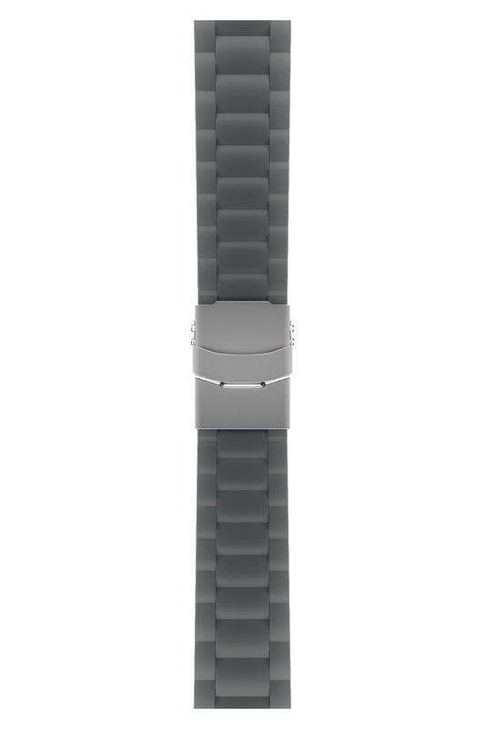 Apple Watch Uyumlu Soft Buckle Silikon Kordon Carbon Gray