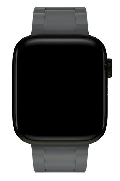 Apple Watch Uyumlu Soft Buckle Silikon Kordon Carbon Gray