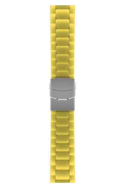 Apple Watch Uyumlu Soft Buckle Silikon Kordon Yellow Tan