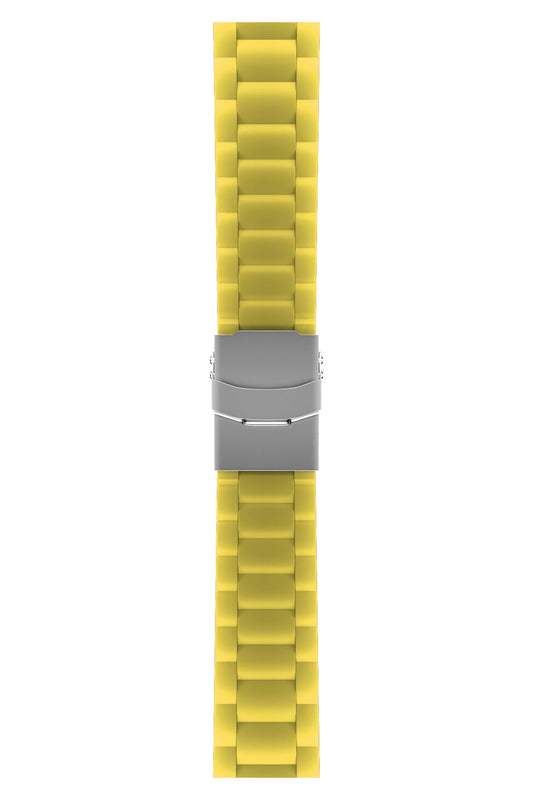 Apple Watch Uyumlu Soft Buckle Silikon Kordon Yellow Tan