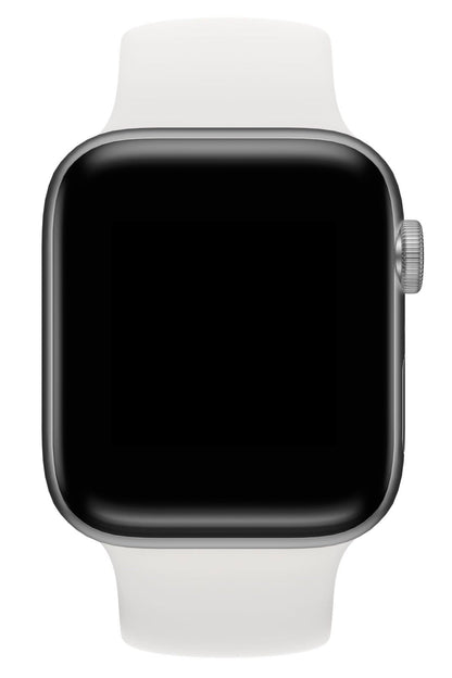 Apple Watch Uyumlu Solo Loop Silikon Kordon Beyaz