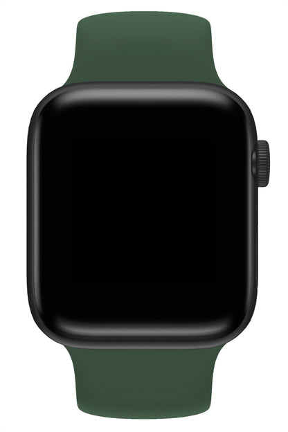 Apple Watch Uyumlu Solo Loop Silikon Kordon Deniz Yeşili