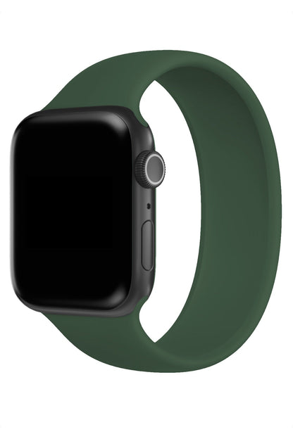 Apple Watch Uyumlu Solo Loop Silikon Kordon Deniz Yeşili