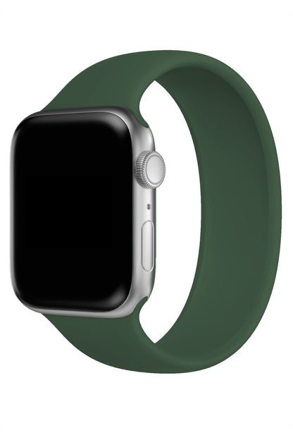 Apple Watch Uyumlu Solo Loop Silikon Kordon Deniz Yeşili