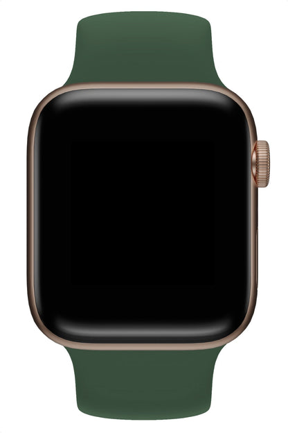 Apple Watch Uyumlu Solo Loop Silikon Kordon Deniz Yeşili