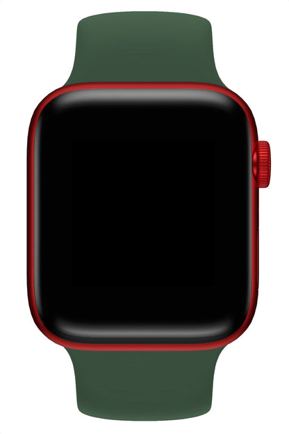 Apple Watch Uyumlu Solo Loop Silikon Kordon Deniz Yeşili