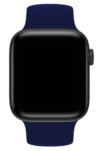 Apple Watch Uyumlu Solo Loop Silikon Kordon Gece Mavi