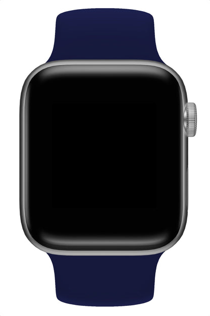 Apple Watch Uyumlu Solo Loop Silikon Kordon Gece Mavi