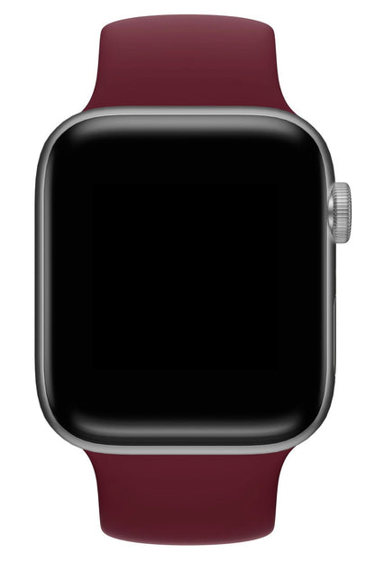 Apple Watch Uyumlu Solo Loop Silikon Kordon Sangria