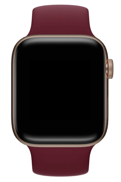 Apple Watch Uyumlu Solo Loop Silikon Kordon Sangria