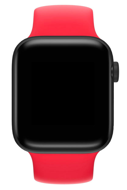 Apple Watch Uyumlu Solo Loop Silikon Kordon Scarlet Kırmızı