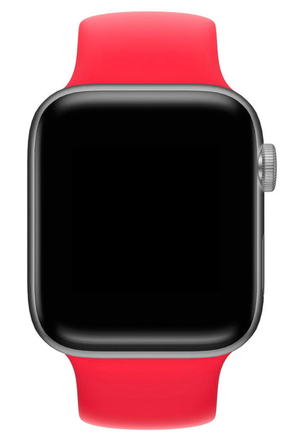 Apple Watch Uyumlu Solo Loop Silikon Kordon Scarlet Kırmızı