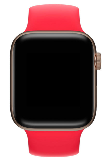 Apple Watch Uyumlu Solo Loop Silikon Kordon Scarlet Kırmızı
