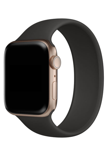 Apple Watch Uyumlu Solo Loop Silikon Kordon Siyah