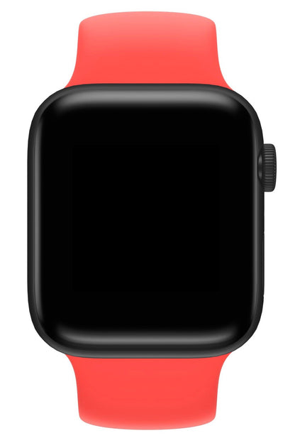 Apple Watch Uyumlu Solo Loop Silikon Kordon Vermilyon Turuncu