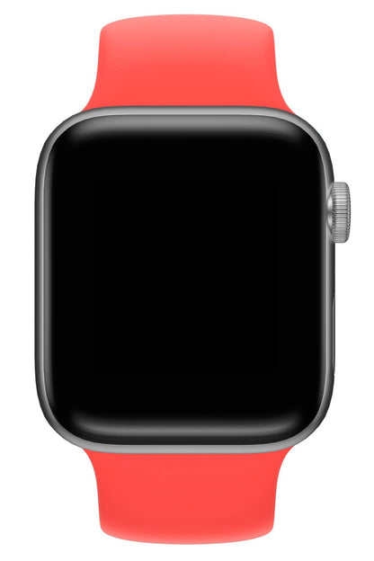 Apple Watch Uyumlu Solo Loop Silikon Kordon Vermilyon Turuncu