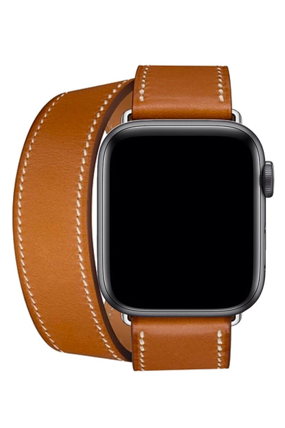 Apple Watch Uyumlu Spiralis Deri Kordon Taba