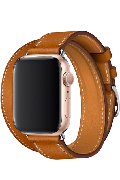 Apple Watch Uyumlu Spiralis Deri Kordon Taba