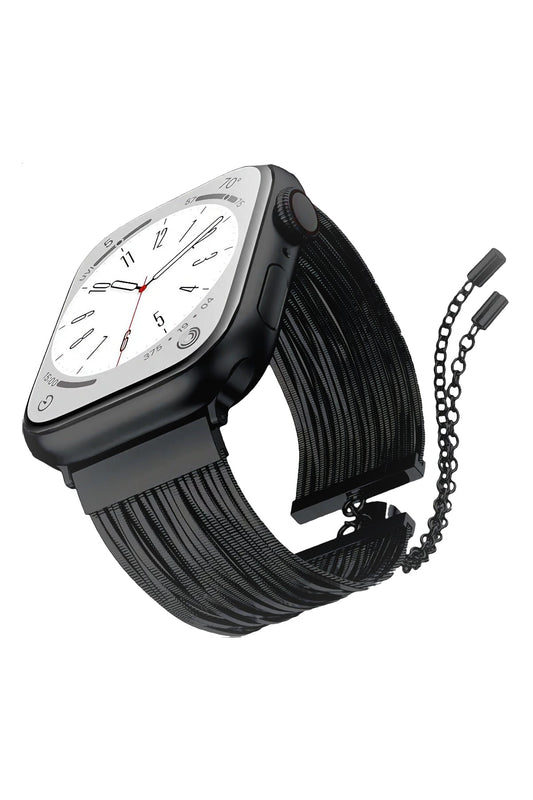 Apple Watch Uyumlu Tassel Chain Kordon Black
