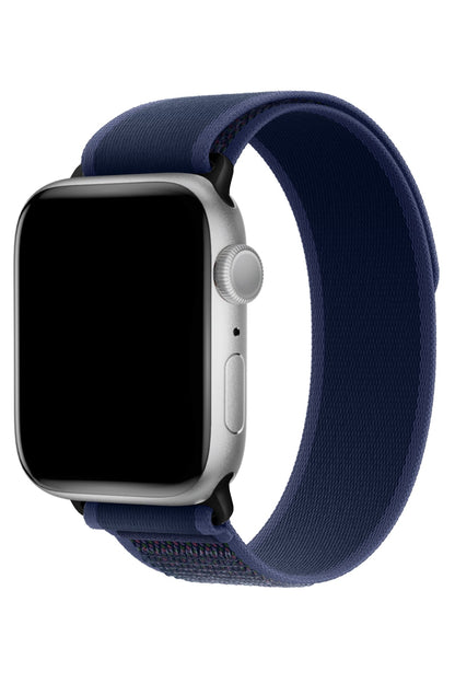 Apple Watch Uyumlu Trail Loop Kordon Siyah Tokalı Blueo