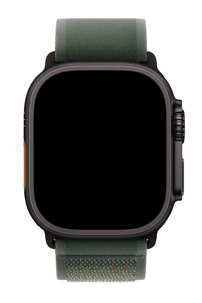 Apple Watch Uyumlu Trail Loop Kordon Siyah Tokalı Greeni