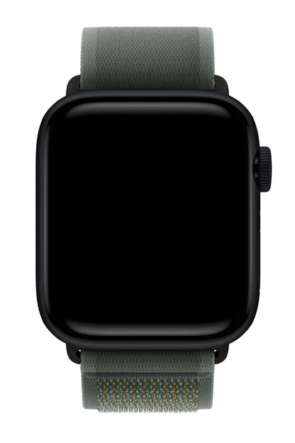 Apple Watch Uyumlu Trail Loop Kordon Siyah Tokalı Greeni