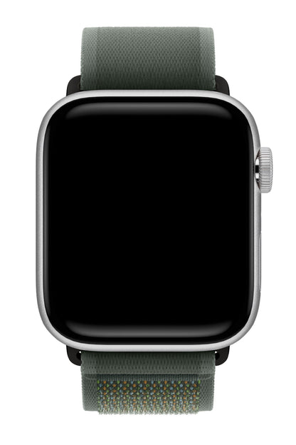 Apple Watch Uyumlu Trail Loop Kordon Siyah Tokalı Greeni