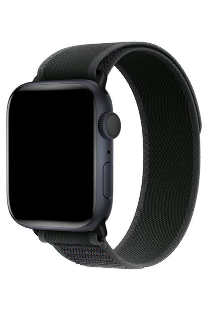 Apple Watch Uyumlu Trail Loop Kordon Siyah Tokalı Smoky