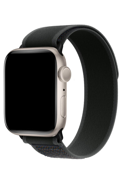 Apple Watch Uyumlu Trail Loop Kordon Siyah Tokalı Smoky