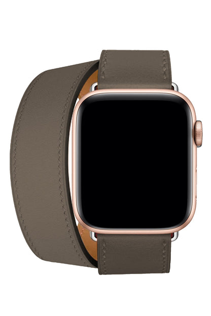 Apple Watch Uyumlu Spiralis Deri Kordon Vizon