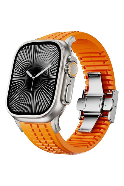 Apple Watch / Ultra Uyumlu AquaLink Kordon Crava Gümüş Toka