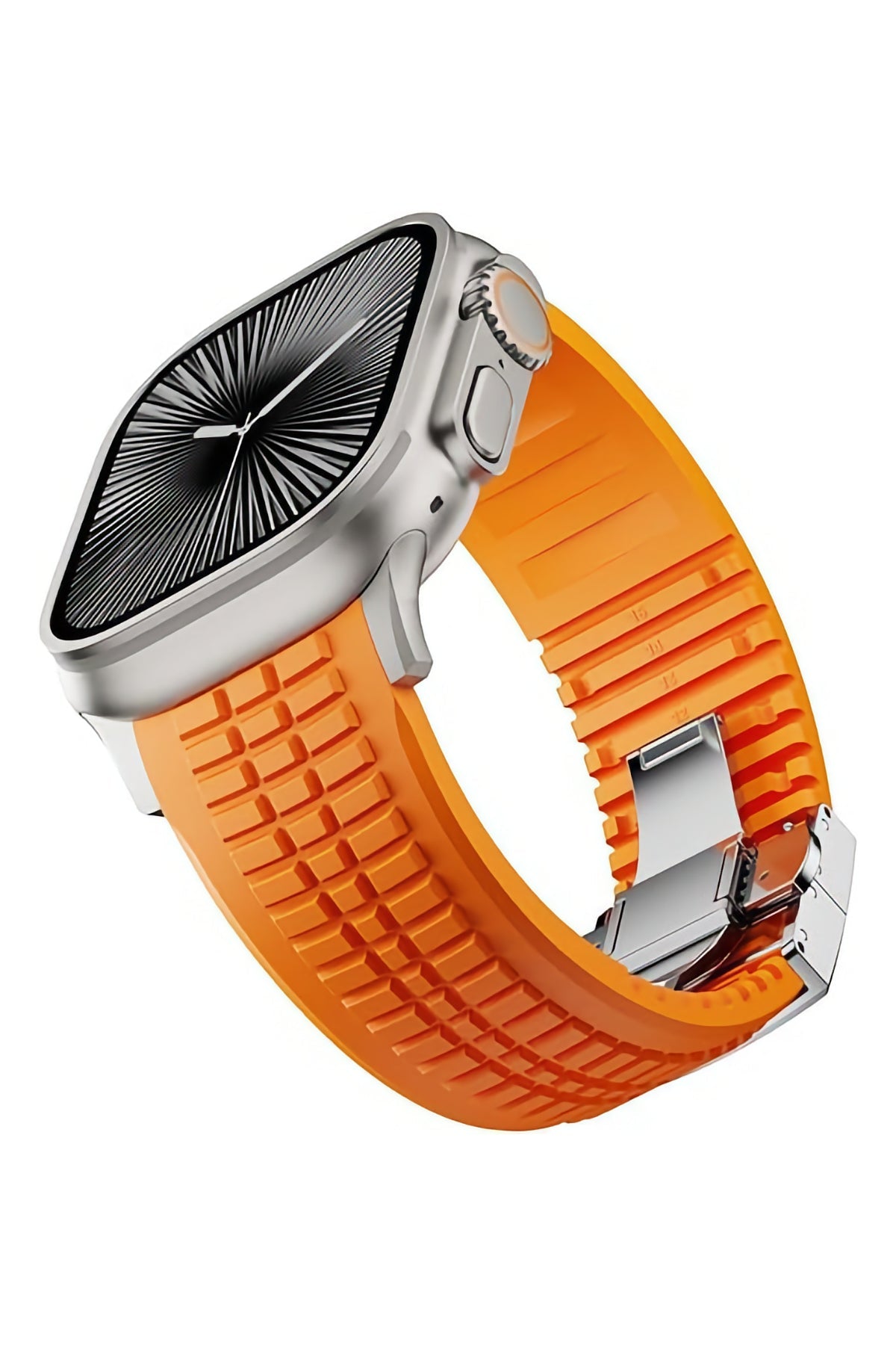 Apple Watch / Ultra Uyumlu AquaLink Kordon Crava Gümüş Toka