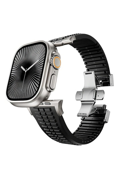 Apple Watch / Ultra Uyumlu AquaLink Kordon Monolith Gümüş Toka