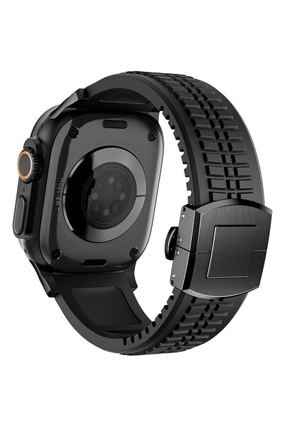 Apple Watch / Ultra Uyumlu AquaLink Kordon Monolith Siyah Toka